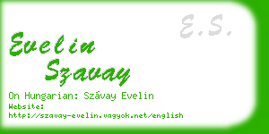 evelin szavay business card